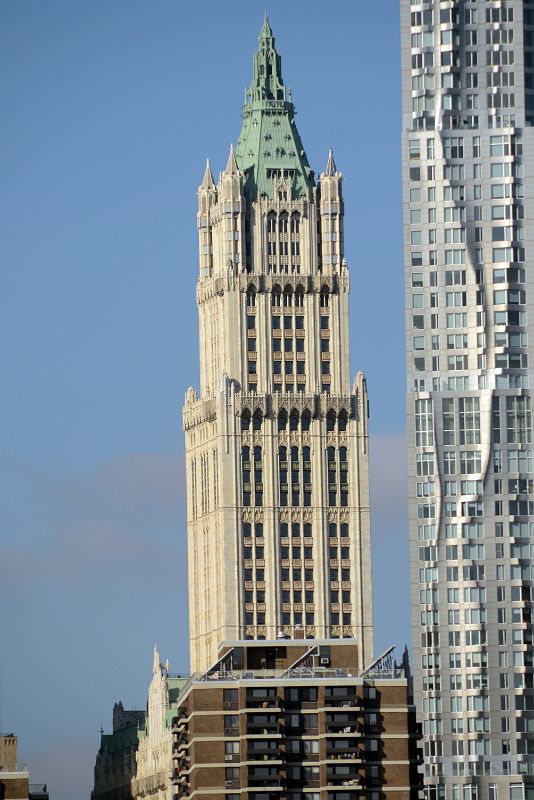 27 New York Financial District Woolworth Building Close Up From Brooklyn Heights
